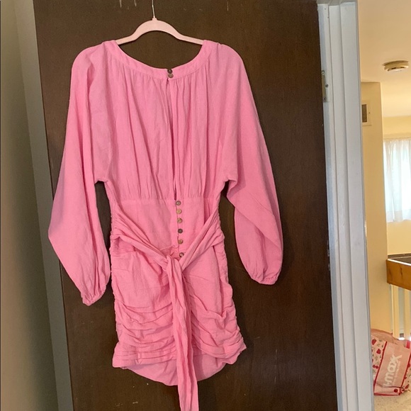 Free People 100 percent cotton Pink Mini Dress - Picture 2 of 5